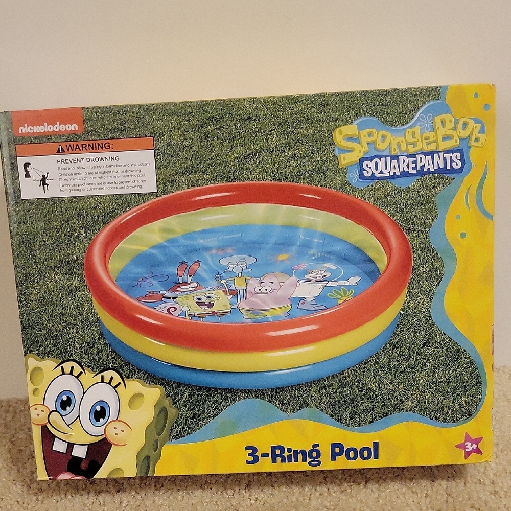 NEW Nickelodeon SpongeBob SquarePants Red and Yellow Pool